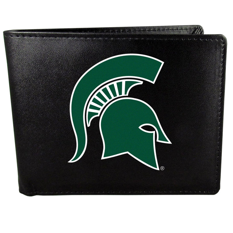NCAA - Michigan St. Spartans Bi-fold Wallet Large Logo-Wallets & Checkbook Covers,College Wallets,Michigan St. Spartans Wallets-JadeMoghul Inc.