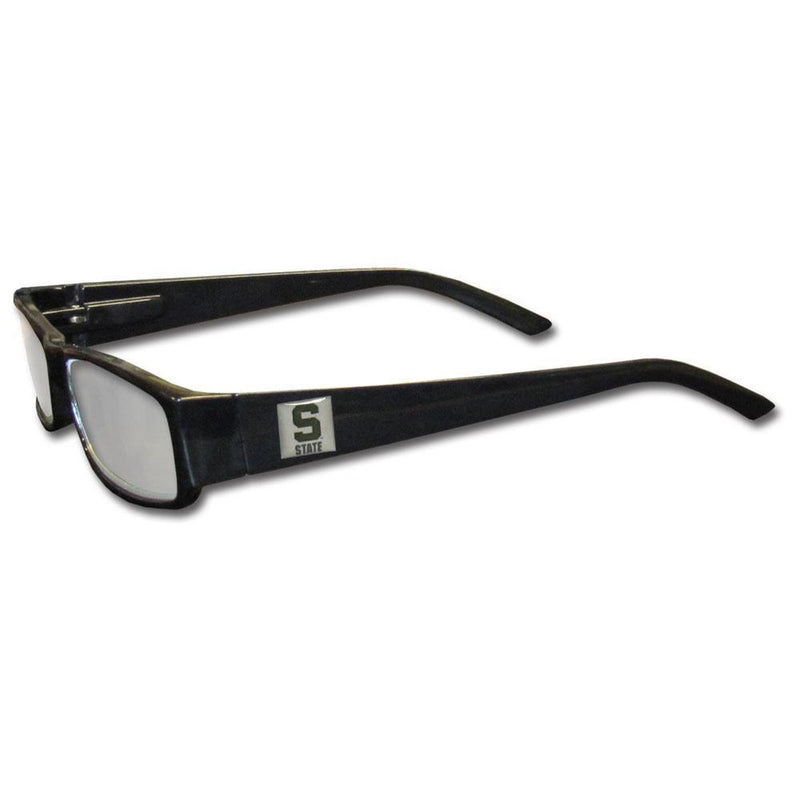 NCAA - Michigan St. Spartans Black Reading Glasses +2.00-Sunglasses, Eyewear & Accessories,Reading Glasses,Black Frames, Power 2.00,College Power 2.00-JadeMoghul Inc.