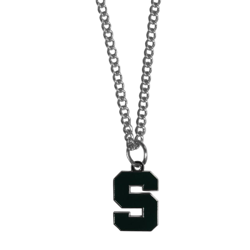 NCAA - Michigan St. Spartans Chain Necklace with Small Charm-Jewelry & Accessories,Necklaces,Chain Necklaces,College Chain Necklaces-JadeMoghul Inc.
