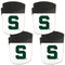 NCAA - Michigan St. Spartans Chip Clip Magnet with Bottle Opener, 4 pack-Other Cool Stuff,College Other Cool Stuff,Michigan St. Spartans Other Cool Stuff-JadeMoghul Inc.