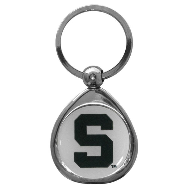 NCAA - Michigan St. Spartans Chrome Key Chain-Key Chains,Chrome Key Chains,College Chrome Key Chains-JadeMoghul Inc.