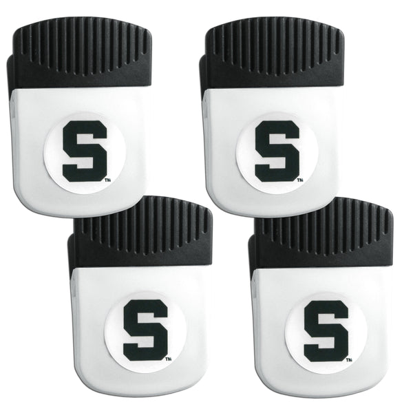 NCAA - Michigan St. Spartans Clip Magnet with Bottle Opener, 4 pack-Other Cool Stuff,College Other Cool Stuff,Michigan St. Spartans Other Cool Stuff-JadeMoghul Inc.