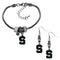 NCAA - Michigan St. Spartans Euro Bead Earrings and Bracelet Set-Jewelry & Accessories,College Jewelry,Michigan St. Spartans Jewelry-JadeMoghul Inc.