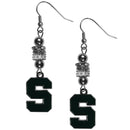 NCAA - Michigan St. Spartans Euro Bead Earrings-Jewelry & Accessories,Earrings,Euro Bead Earrings,College Euro Bead Earrings-JadeMoghul Inc.