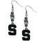NCAA - Michigan St. Spartans Euro Bead Earrings-Jewelry & Accessories,Earrings,Euro Bead Earrings,College Euro Bead Earrings-JadeMoghul Inc.