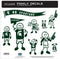 NCAA - Michigan St. Spartans Family Decal Set Large-Automotive Accessories,Decals,Family Character Decals,Large Family Decals,College Large Family Decals-JadeMoghul Inc.