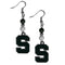 NCAA - Michigan St. Spartans Fan Bead Dangle Earrings-Jewelry & Accessories,Earrings,Fan Bead Earrings,College Fan Bead Earrings-JadeMoghul Inc.