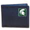 NCAA - Michigan St. Spartans Leather Bi-fold Wallet Packaged in Gift Box-Wallets & Checkbook Covers,Bi-fold Wallets,Gift Box Packaging,College Bi-fold Wallets-JadeMoghul Inc.