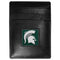 NCAA - Michigan St. Spartans Leather Money Clip/Cardholder Packaged in Gift Box-Wallets & Checkbook Covers,Money Clip/Cardholders,Gift Box Packaging,College Money Clip/Cardholders-JadeMoghul Inc.