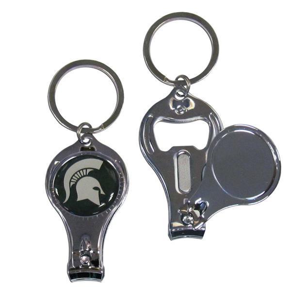NCAA - Michigan St. Spartans Nail Care/Bottle Opener Key Chain-Key Chains,3 in 1 Key Chains,College 3 in 1 Key Chains-JadeMoghul Inc.