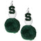 NCAA - Michigan St. Spartans Pom Pom Earrings-Jewelry & Accessories,College Jewelry,Michigan St. Spartans Jewelry-JadeMoghul Inc.