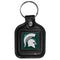 NCAA - Michigan St. Spartans Square Leatherette Key Chain-Key Chains,Leatherette Key Chains,College Leatherette Key Chains-JadeMoghul Inc.