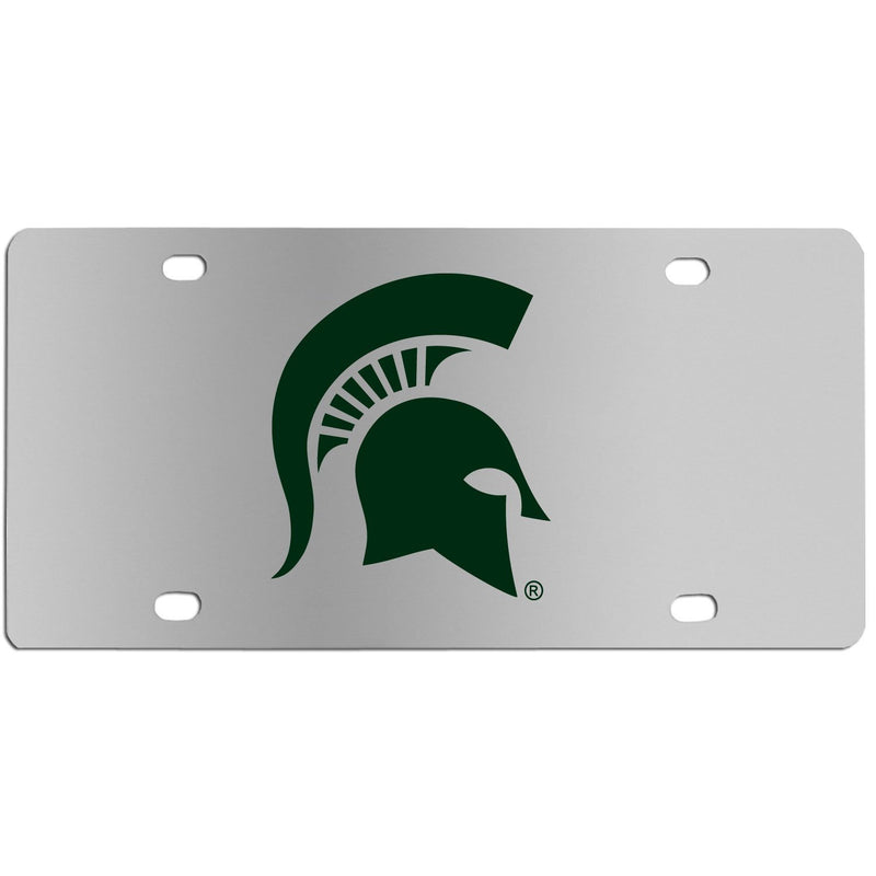 NCAA - Michigan St. Spartans Steel License Plate Wall Plaque-Automotive Accessories,License Plates,Steel License Plates,College Steel License Plates-JadeMoghul Inc.