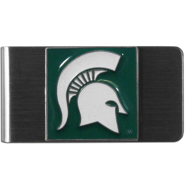 NCAA - Michigan St. Spartans Steel Money Clip-Wallets & Checkbook Covers,Money Clips,Steel Money Clips,College Steel Money Clips-JadeMoghul Inc.