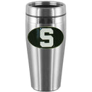 NCAA - Michigan St. Spartans Steel Travel Mug-Beverage Ware,Travel Mugs,Steel Travel Mugs w/Handle,College Steel Travel Mugs with Handle-JadeMoghul Inc.
