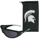 NCAA - Michigan St. Spartans Sunglass and Bag Set-Sunglasses, Eyewear & Accessories,Sunglass and Accessory Sets,Sunglass and Bag Sets,College Sunglass and Bag Sets-JadeMoghul Inc.