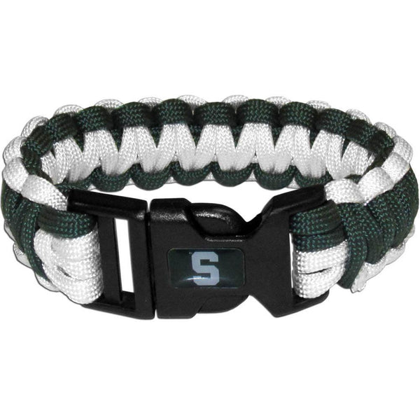 NCAA - Michigan St. Spartans Survivor Bracelet-Jewelry & Accessories,Bracelets,Survivor Bracelets,College Survivor Bracelets-JadeMoghul Inc.