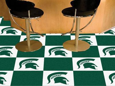 Carpet Flooring NCAA Michigan State 18"x18" Carpet Tiles