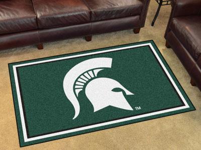 4x6 Rug NCAA Michigan State 4'x6' Plush Rug