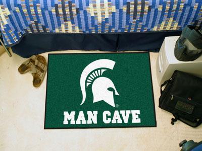 Indoor Outdoor Rugs NCAA Michigan State Man Cave Starter Rug 19"x30"