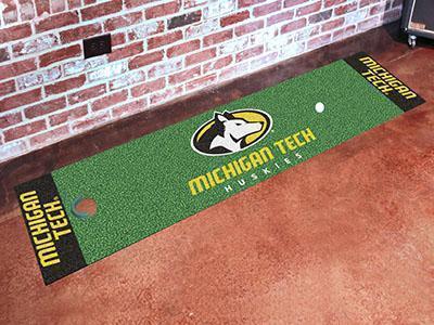 Cheap Runner Rugs NCAA Michigan Tech University Putting Green Runner 18"x72" Golf Accessories