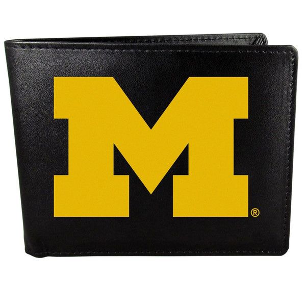 NCAA - Michigan Wolverines Bi-fold Wallet Large Logo-Wallets & Checkbook Covers,College Wallets,Michigan Wolverines Wallets-JadeMoghul Inc.