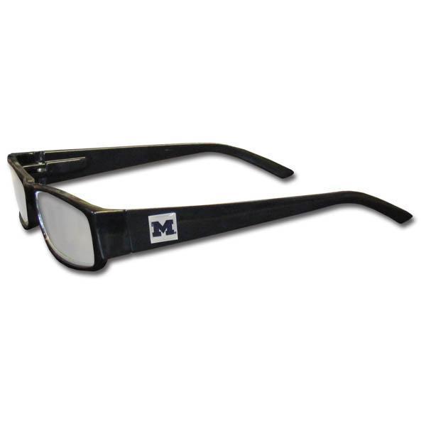 NCAA - Michigan Wolverines Black Reading Glasses +2.25-Sunglasses, Eyewear & Accessories,Reading Glasses,Black Frames, Power 2.25,College Power 2.25-JadeMoghul Inc.