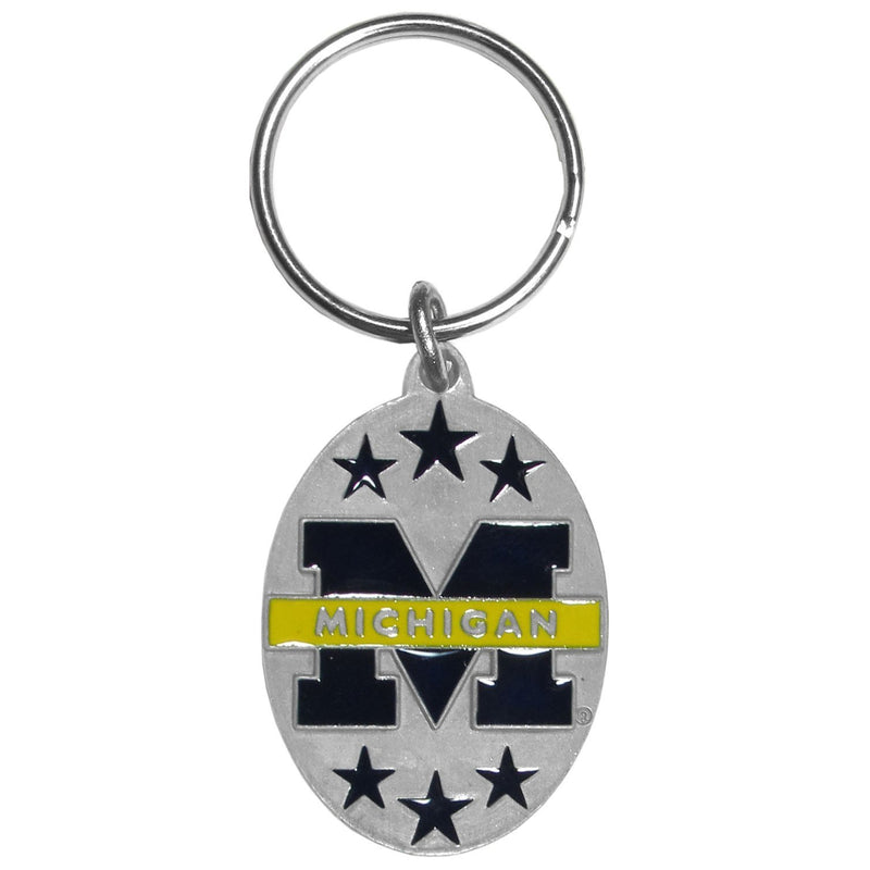 NCAA - Michigan Wolverines Carved Metal Key Chain-Key Chains,College Key Chains,Michigan Wolverines Key Chains-JadeMoghul Inc.