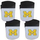 NCAA - Michigan Wolverines Chip Clip Magnet with Bottle Opener, 4 pack-Other Cool Stuff,College Other Cool Stuff,Michigan Wolverines Other Cool Stuff-JadeMoghul Inc.