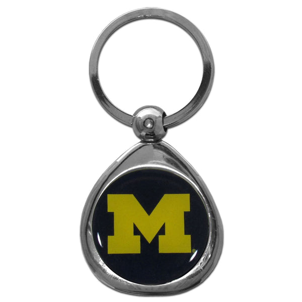 NCAA - Michigan Wolverines Chrome Key Chain-Key Chains,Chrome Key Chains,College Chrome Key Chains-JadeMoghul Inc.