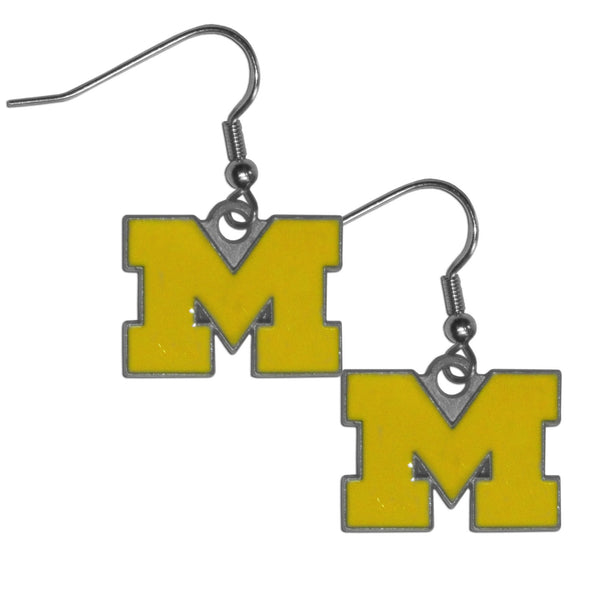 NCAA - Michigan Wolverines Dangle Earrings-Jewelry & Accessories,Earrings,Dangle Earrings,Dangle Earrings,College Dangle Earrings-JadeMoghul Inc.