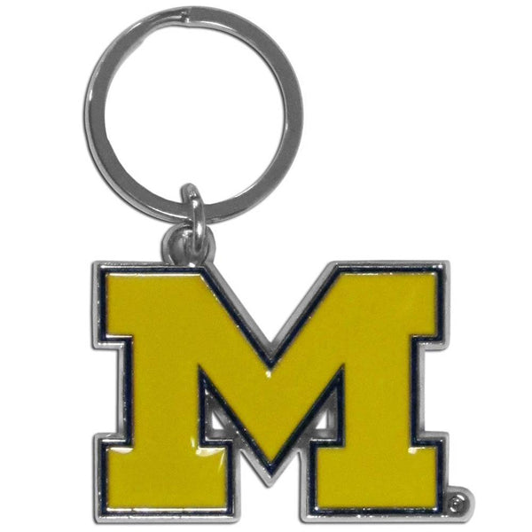 NCAA - Michigan Wolverines Enameled Key Chain-Key Chains,Chrome and Enameled Key Chains,College Chrome and Enameled Key Chains-JadeMoghul Inc.