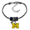 NCAA - Michigan Wolverines Euro Bead Bracelet-Jewelry & Accessories,Bracelets,Euro Bead Bracelets,College Euro Bead Bracelets-JadeMoghul Inc.
