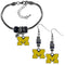 NCAA - Michigan Wolverines Euro Bead Earrings and Bracelet Set-Jewelry & Accessories,College Jewelry,Michigan Wolverines Jewelry-JadeMoghul Inc.