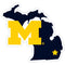 NCAA - Michigan Wolverines Home State 11 Inch Magnet-Missing-JadeMoghul Inc.