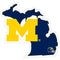 NCAA - Michigan Wolverines Home State Decal-Automotive Accessories,Decals,Home State Decals,College Home State Decals-JadeMoghul Inc.