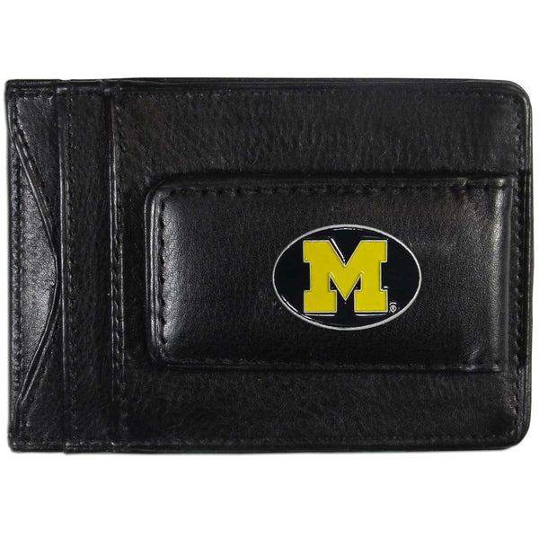 NCAA - Michigan Wolverines Leather Cash & Cardholder-Wallets & Checkbook Covers,Cash & Cardholders,College Cash & Cardholders-JadeMoghul Inc.