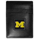 NCAA - Michigan Wolverines Leather Money Clip/Cardholder-Wallets & Checkbook Covers,Money Clip/Cardholders,Window Box Packaging,College Money Clip/Cardholders-JadeMoghul Inc.
