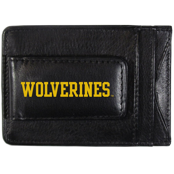 NCAA - Michigan Wolverines Logo Leather Cash and Cardholder-Wallets & Checkbook Covers,College Wallets,Michigan Wolverines Wallets-JadeMoghul Inc.