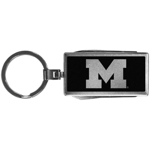NCAA - Michigan Wolverines Multi-tool Key Chain, Black-Key Chains,College Key Chains,Michigan Wolverines Key Chains-JadeMoghul Inc.
