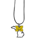 NCAA - Michigan Wolverines State Charm Necklace-Jewelry & Accessories,Necklaces,State Charm Necklaces,College State Charm Necklaces-JadeMoghul Inc.