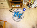 Round Entry Rugs NCAA Middle Tennessee State Soccer Ball 27" diameter