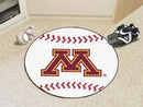 Round Area Rugs NCAA Minnesota Baseball Mat 27" diameter