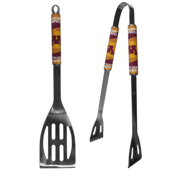 NCAA - Minnesota Golden Gophers 2 pc Steel BBQ Tool Set-Tailgating & BBQ Accessories,BBQ Tools,2 pc Steel Tool Set,College 2 pc Steel Tool Set-JadeMoghul Inc.