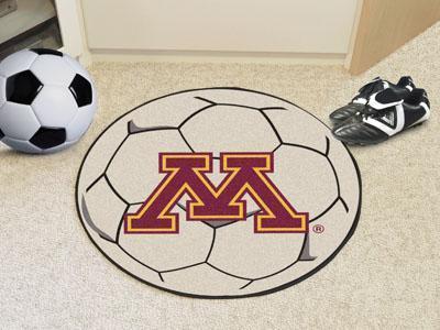 Small Round Rugs NCAA Minnesota Soccer Ball 27" diameter