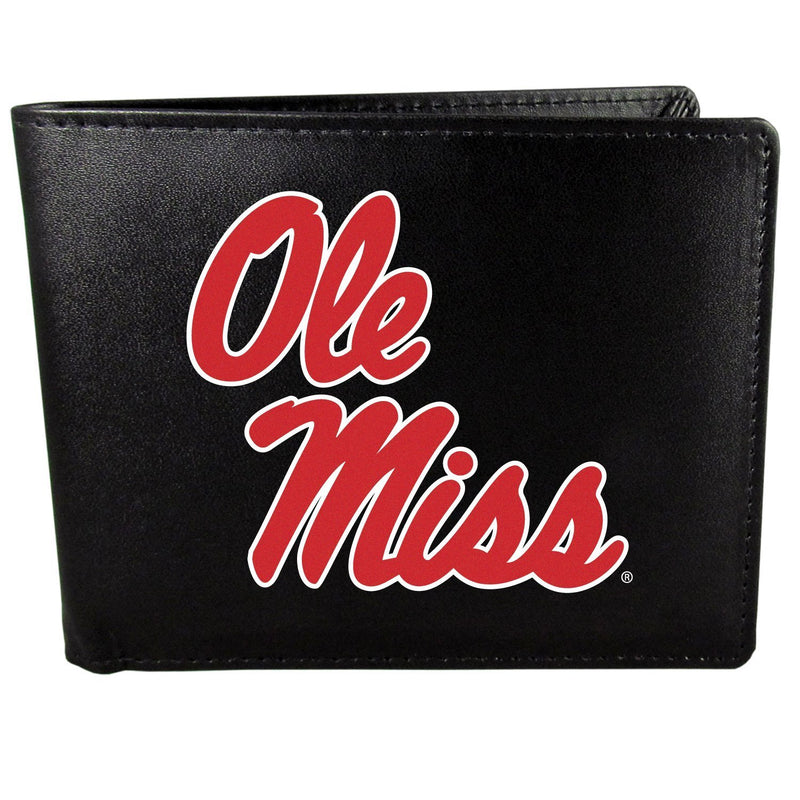NCAA - Mississippi Rebels Bi-fold Wallet Large Logo-Wallets & Checkbook Covers,College Wallets,Mississippi Rebels Wallets-JadeMoghul Inc.