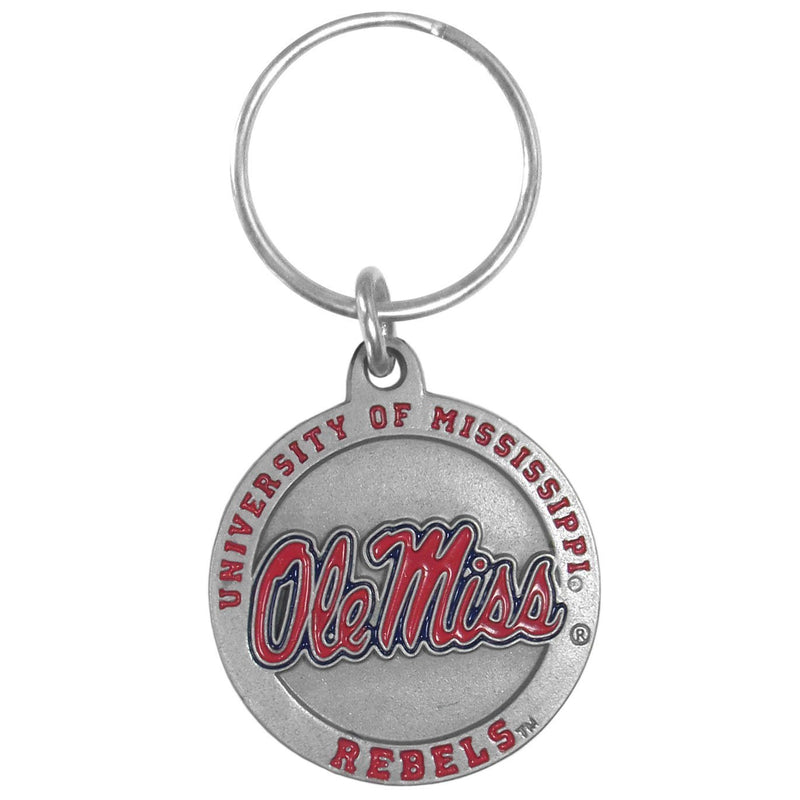 NCAA - Mississippi Rebels Carved Metal Key Chain-Key Chains,Scultped Metal Key Chains,College Scultped Metal Key Chains-JadeMoghul Inc.