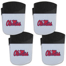 NCAA - Mississippi Rebels Chip Clip Magnet with Bottle Opener, 4 pack-Other Cool Stuff,College Other Cool Stuff,Mississippi Rebels Other Cool Stuff-JadeMoghul Inc.