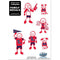 NCAA - Mississippi Rebels Family Decal Set Small-Automotive Accessories,Decals,Family Character Decals,Small Family Decals,College Small Family Decals-JadeMoghul Inc.