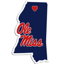 NCAA - Mississippi Rebels Home State Decal-Automotive Accessories,Decals,Home State Decals,College Home State Decals-JadeMoghul Inc.